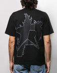 Pieces P Star Flame Tee Tonal Black V2