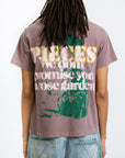 Pieces Rose Garden Tee Vintage Brown Stone