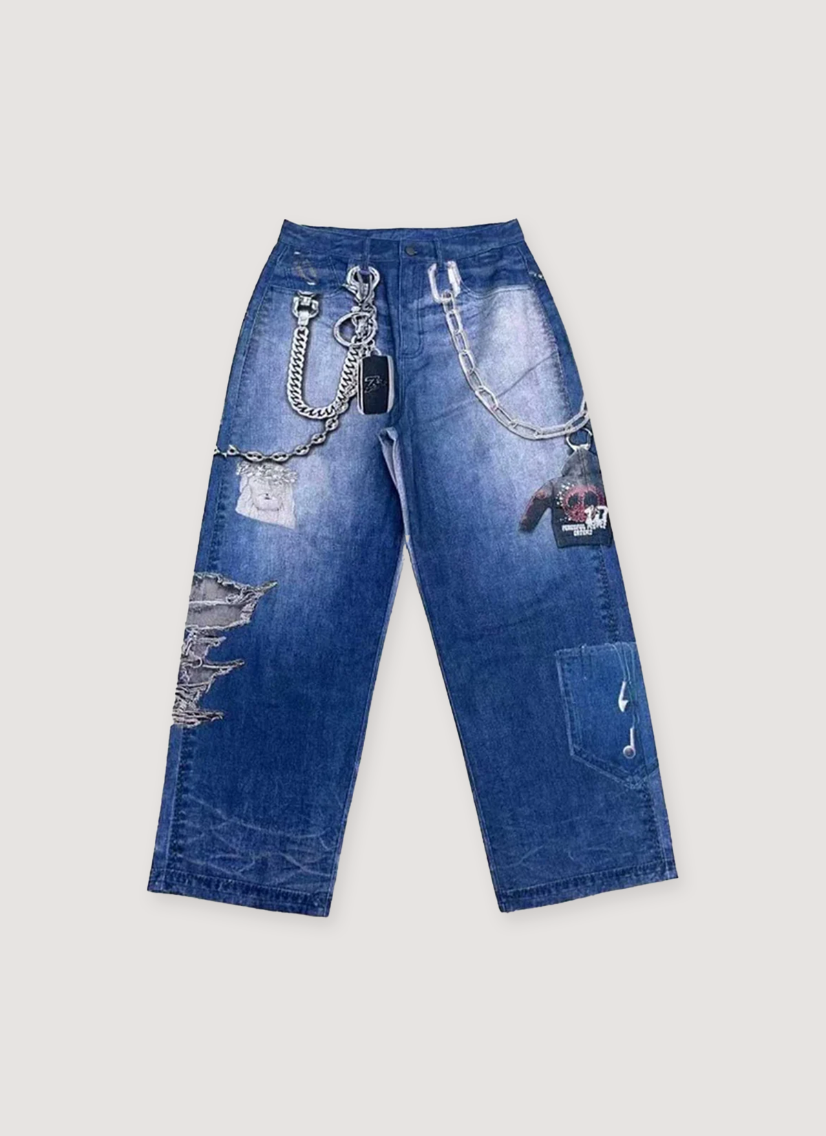 Triple Sevens 2D Denim Blue – PIECES