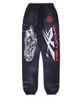 Hellstar Airbrushed Skull Sweatpants (Elastic Cuff) Washed Black