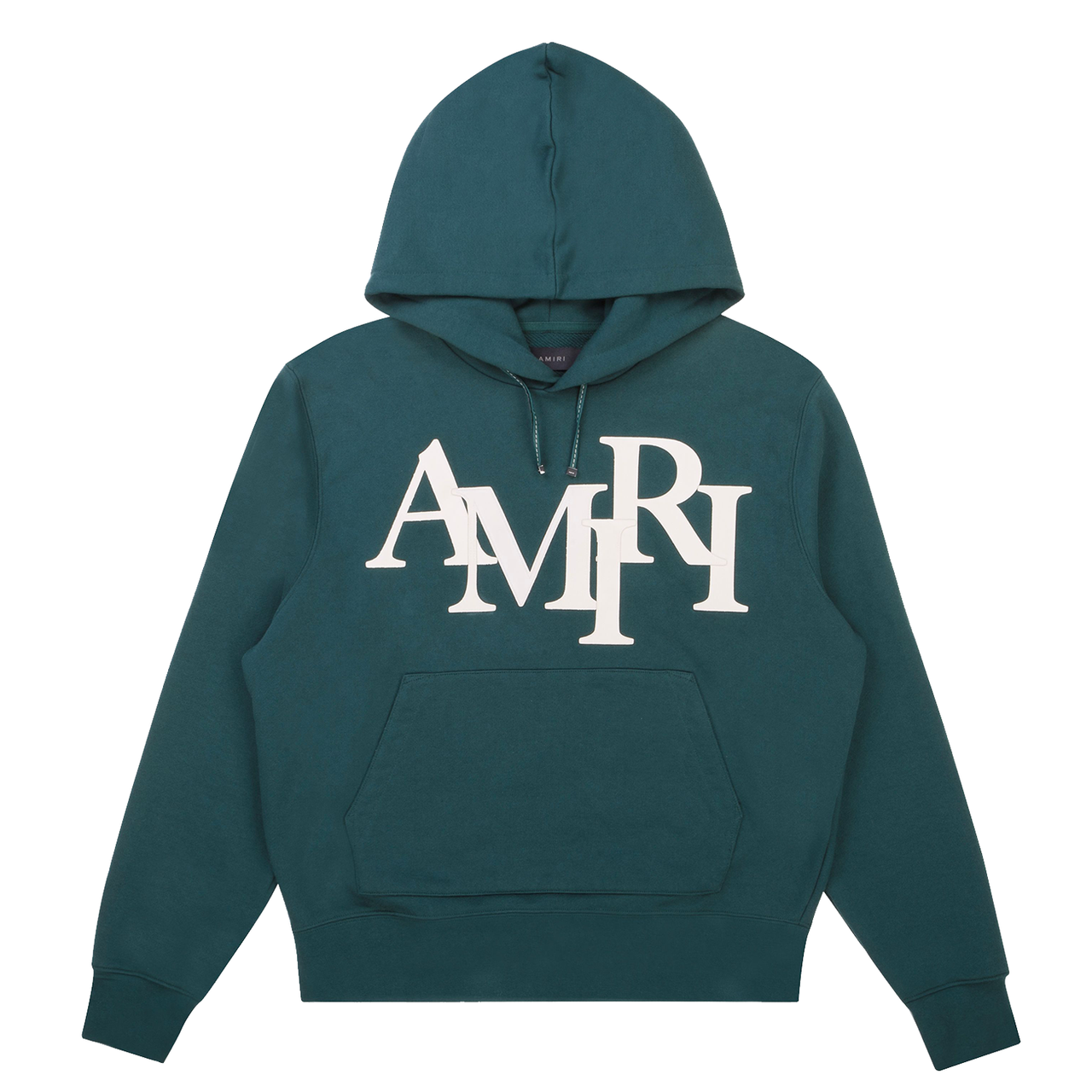 Amiri Applique Leather Logo Sweatshirt Rain Forest
