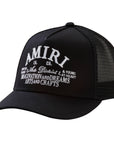 Amiri Arts District Embroidered Trucker Hat Black