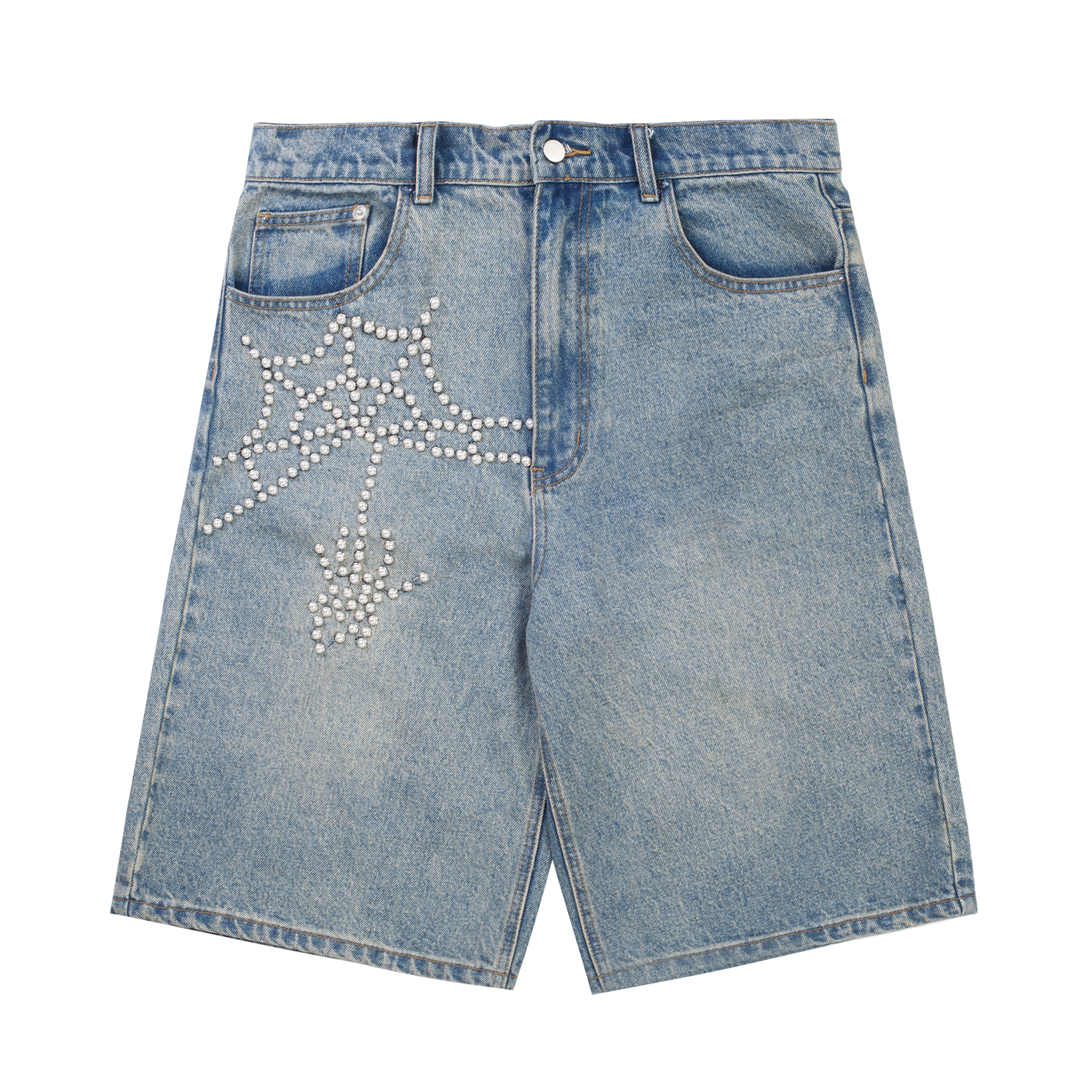 Boredom Kills BK Spider Jorts Washed Indigo – PIECES