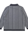 Boredom Kills Script Knit Polo Navy White