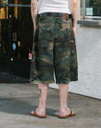 Pieces Back Pleat Shorts Dirty Camo