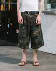 Pieces Back Pleat Shorts Dirty Camo
