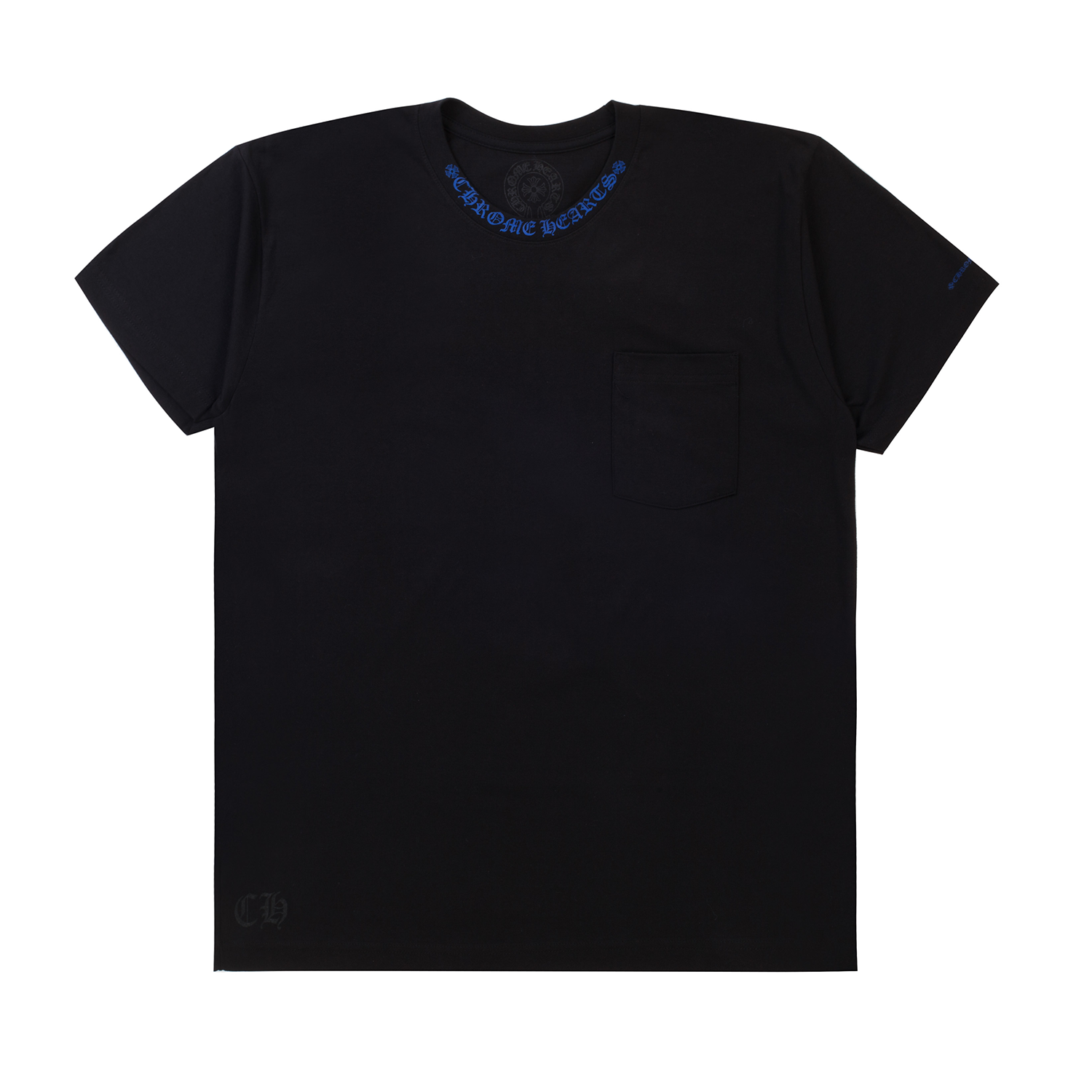 正規品CHROME HEARTS Neck Logo S/S Tee 【L】 Chrome Hearts 1988 Neck Logo L/S White Black T Shirt | 1383