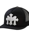 Chrome Hearts Cemetery Cross Trucker Hat Black