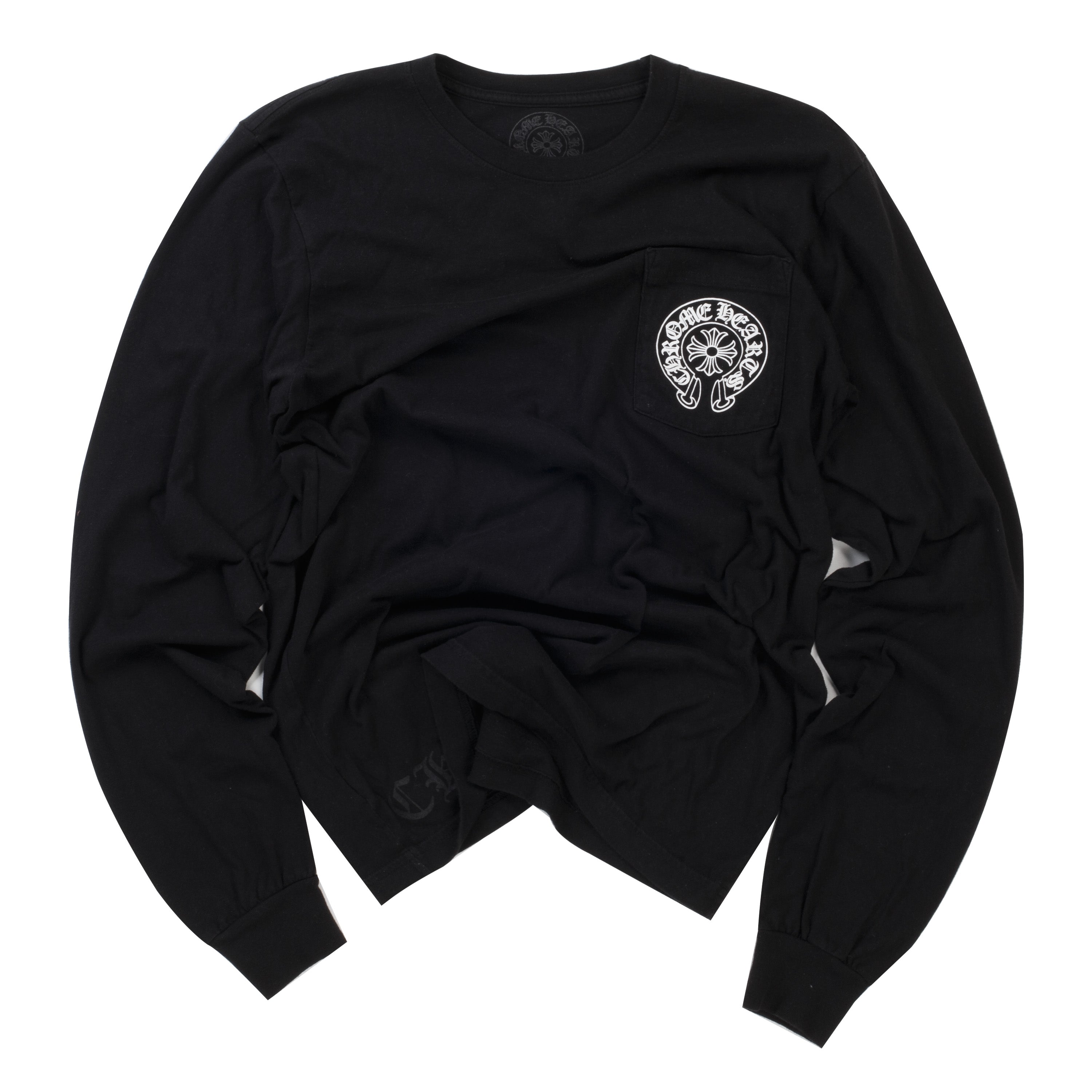 Chrome Hearts Los Angeles Horseshoe Floral Longsleeve Black