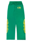 Chrome Hearts Floral Mesh Jersey Pants Green Gold