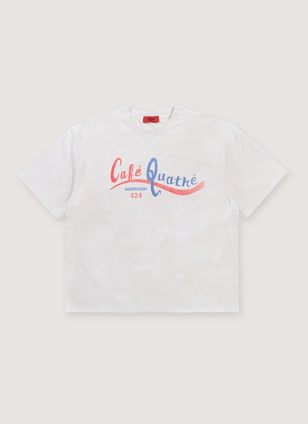 424 on Fairfax Cafe Quatre Pop Up Tee Cream Cafe Quatre Pop Up Tee Cream - Authenticated T-shirts | Pieces Los Angeles