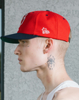Pieces God vs Devil Baseball Cap Red Navy