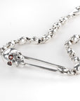For Those Who Sin Skull Pin Bracelet Silver