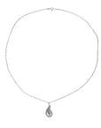 For Those Who Sin Paisley Charm Necklace Silver