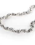 For Those Who Sin Skull Link Chain Necklace Silver