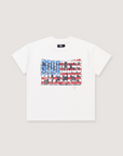 Pieces GBP Rhinestone Tee Off White