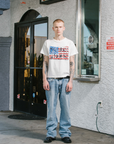 Pieces GBP Rhinestone Tee Off White