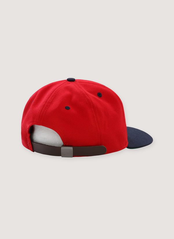 Pieces God vs Devil Baseball Cap Red Navy alternate view - Shop at Pieces Los Angeles