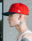 Pieces God vs Devil Baseball Cap Red Navy