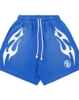 Hellstar Flame Shorts Blue