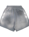 Hellstar Flame Shorts Grey White