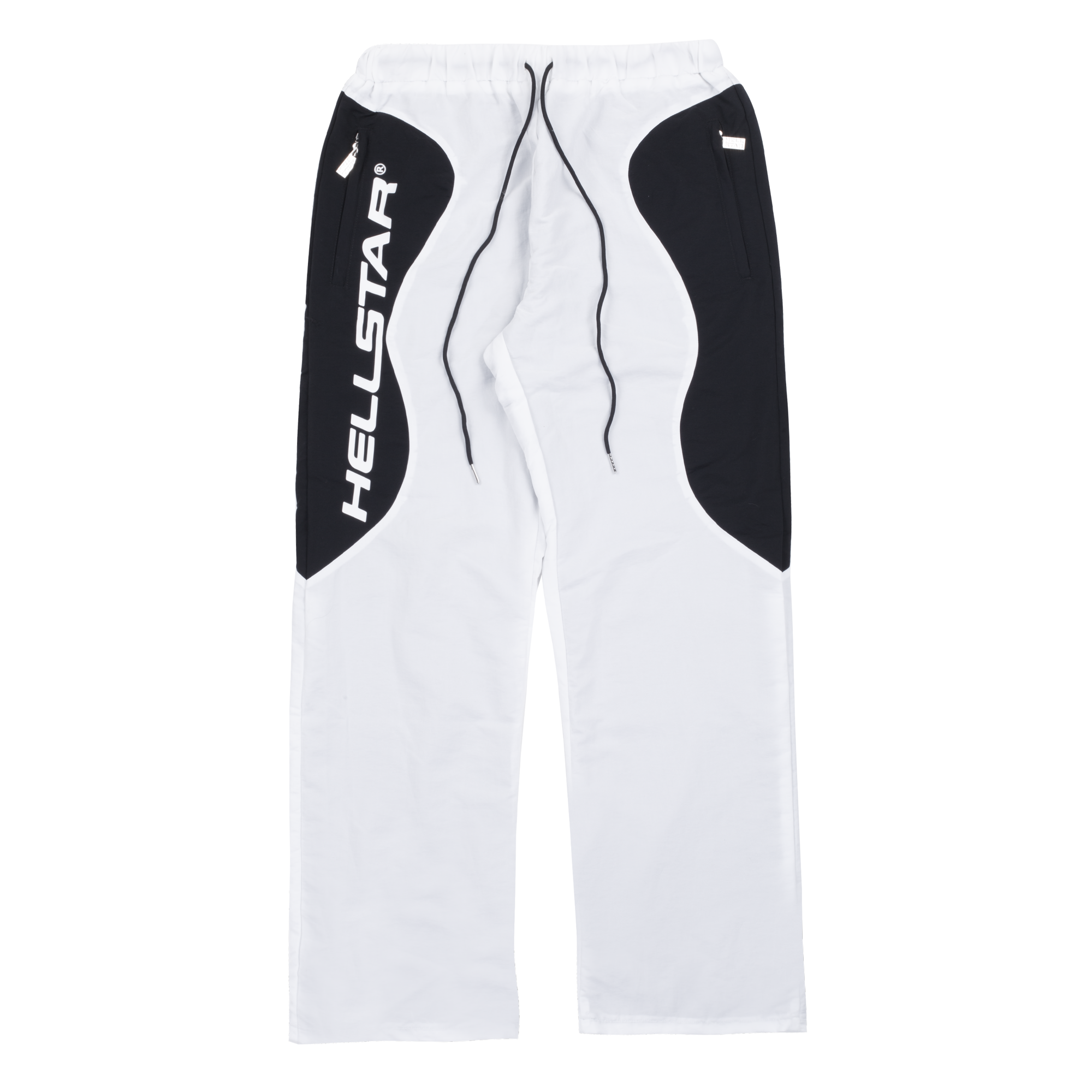Hellstar Contrast Panel Trackpants White Black
