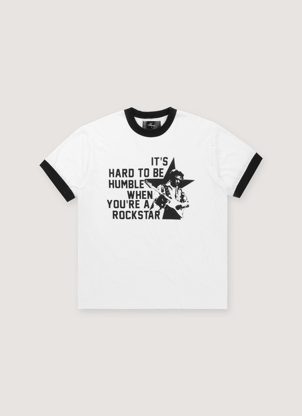 Pieces Rockstar Ringer White Black Rockstar Ringer White Black - Authenticated T-shirts | Pieces Los Angeles