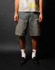 Pieces Harvey Split Carpenter Short Washed Indigo