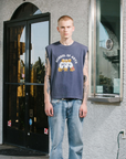 Pieces Mascot Sleeveless Shirt Vintage Navy