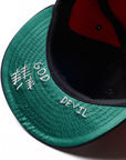 Pieces God vs Devil Baseball Cap Red Navy