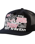 Pieces Big Cat Trucker Hat Black Pink
