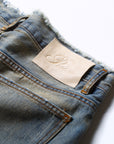 Pieces Thrashed Denim Dirty Indigo