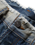Pieces Thrashed Denim Dirty Indigo