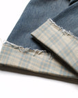 Pieces Thrashed Denim Dirty Indigo