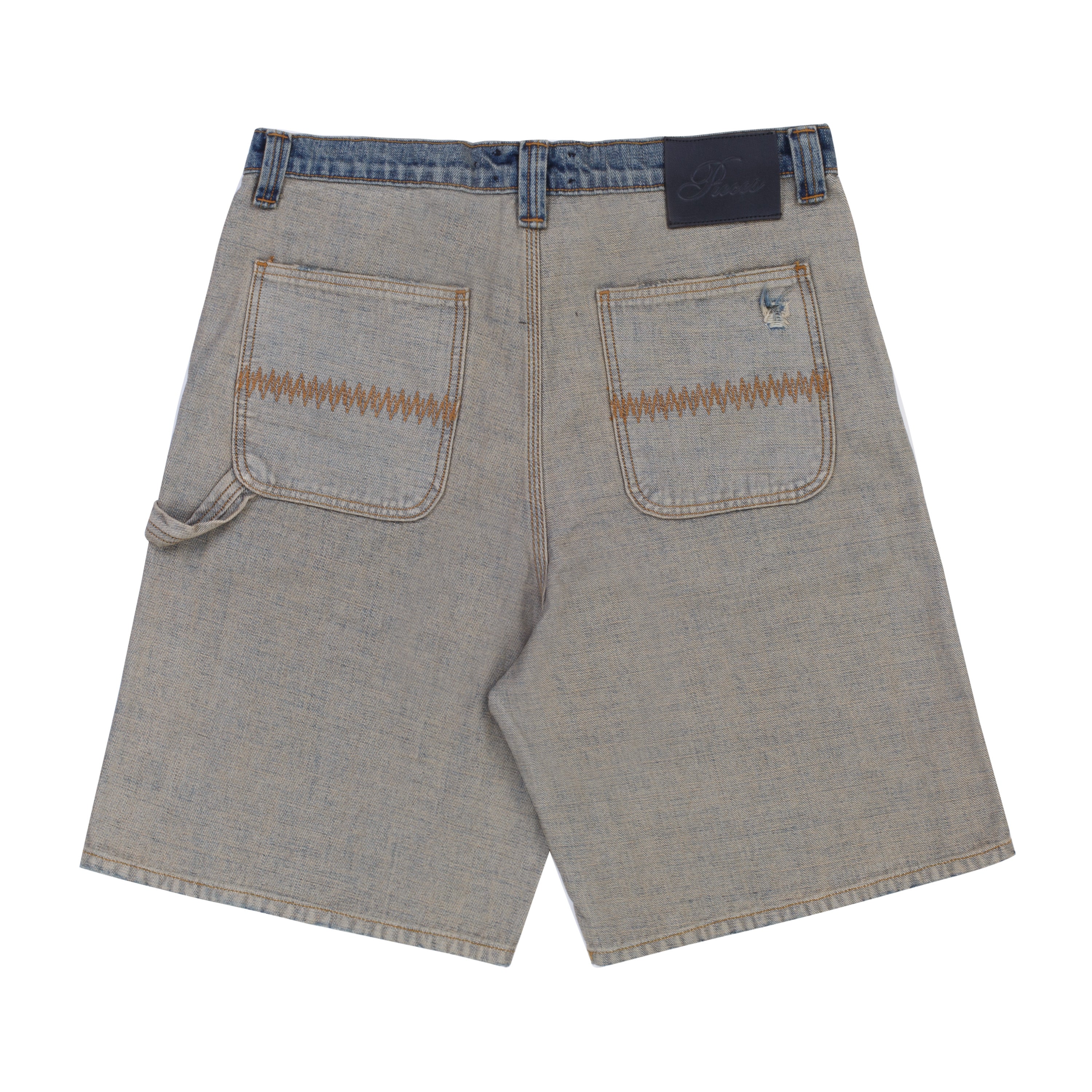 Pieces Harvey Split Carpenter Short Washed Indigo Pieces Harvey Split Carpenter Short Washed Indigo