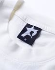 Pieces P Star Flame Tee Off White Scarlet