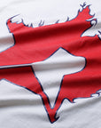 Pieces P Star Flame Tee Off White Scarlet