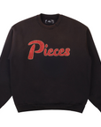 Pieces Paradise Crewneck Sweater Rusted Black