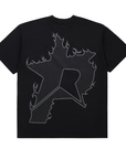 Pieces P Star Flame Tee Tonal Black V2