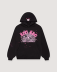 Sp5der Worldwide Angel Number Sweatshirt Black Pink