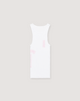 Chrome Hearts T Bar Ribbed Tank White Pink