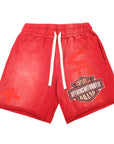 Vertabrae Harley Double Emblem Shorts Red