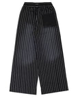 Vertabrae Pinstripe Sweatpants Black White