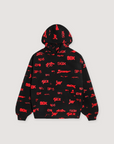 Sp5der Worldwide SEX AOP Sweatshirt Black Red