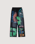 Vertabrae Montage Wide Leg Sweatpants Black