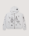 Basketcase Gallery Sailor Zip Up Sweatshirt Heather Grey