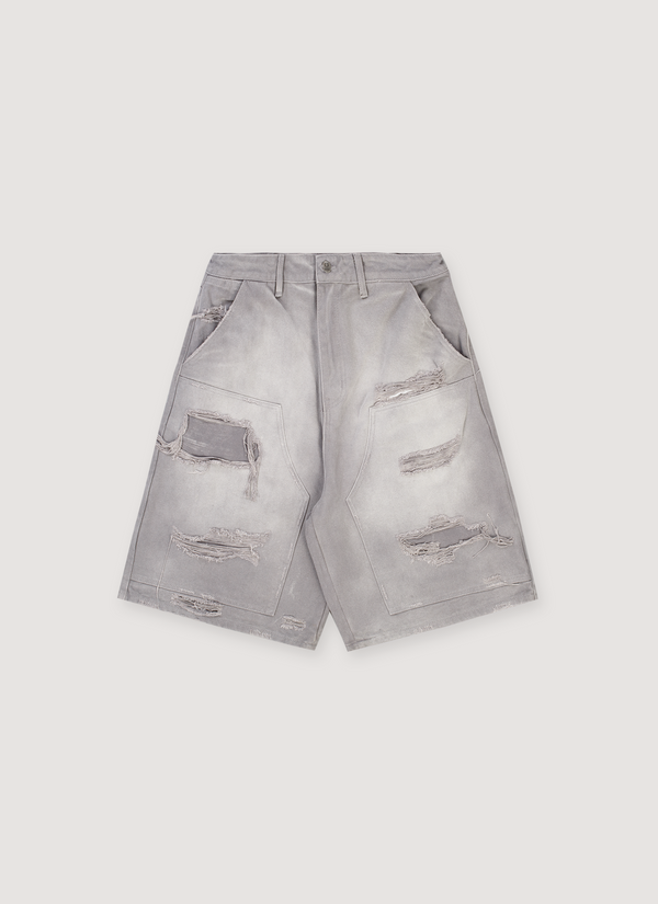 Awaited Militia Crushed Shorts Washed Grey Crusher Shorts Washed Grey - Authenticated Shorts | Pieces Los Angeles