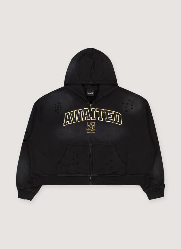 Awaited Militia Army Star Zip Up Sweatshirt Black Army Star Zip Up Sweatshirt Black - Authenticated Sweatshirts | Pieces Los Angeles