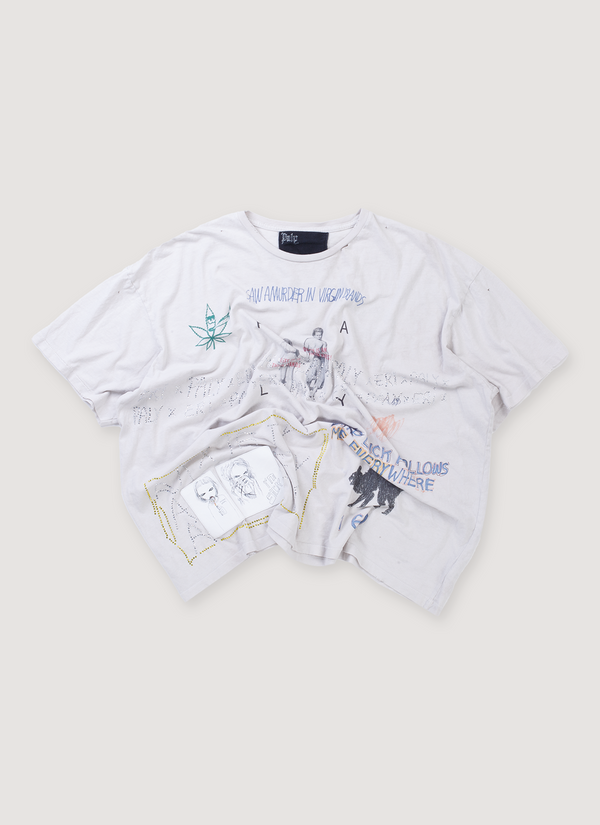Paly Hollywood Eri Wakiyama Bad Luck Tee Ivory (Pre-Owned) Eri Wakiyama Bad Luck Tee Ivory (Pre-Owned) - Authenticated T-shirts | Pieces Los Angeles