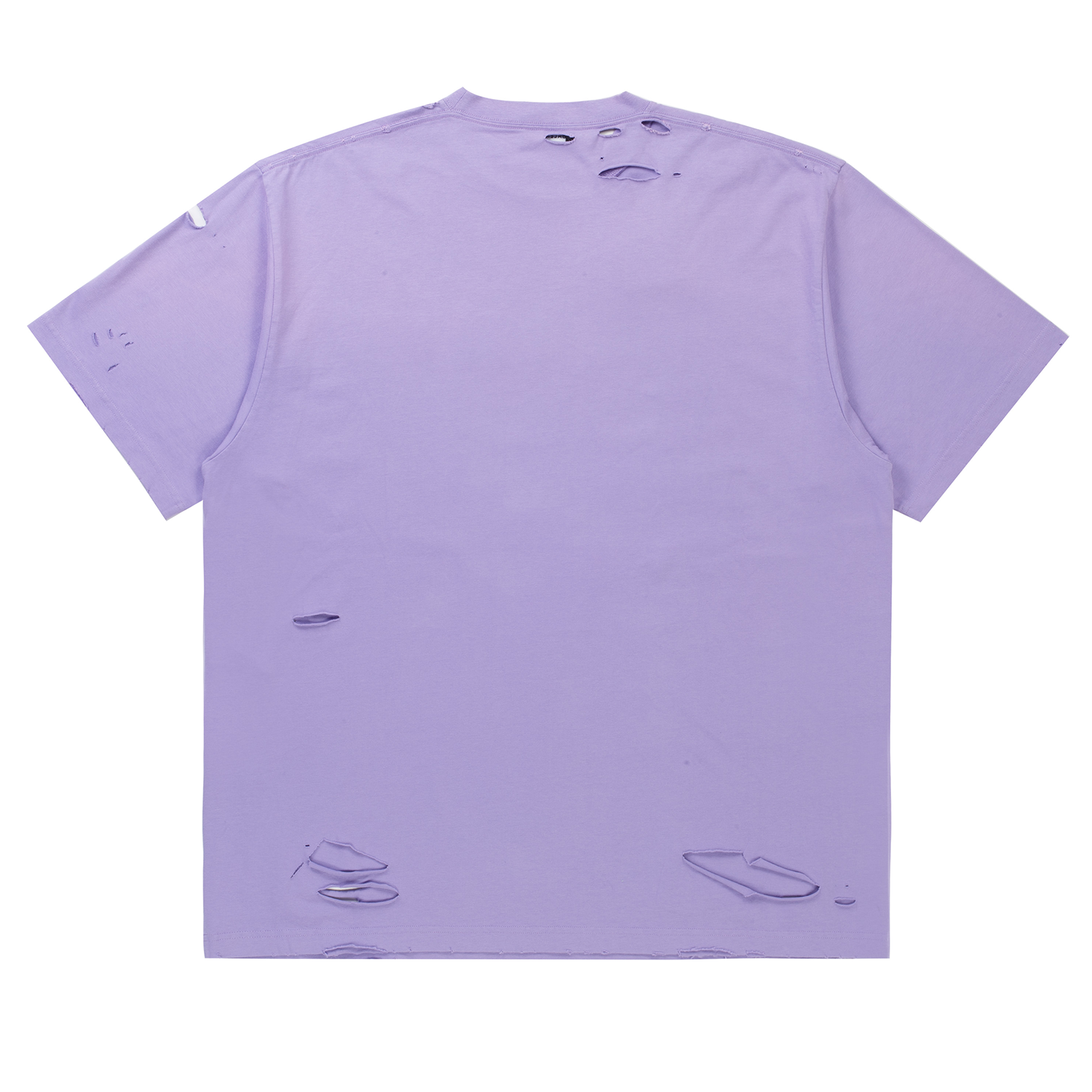 Balenciaga Caps Destroyed Tee Purple – PIECES
